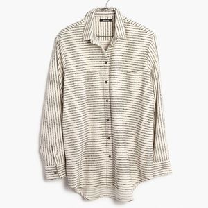 Madewell Oversized Striped Flannel Shirt
